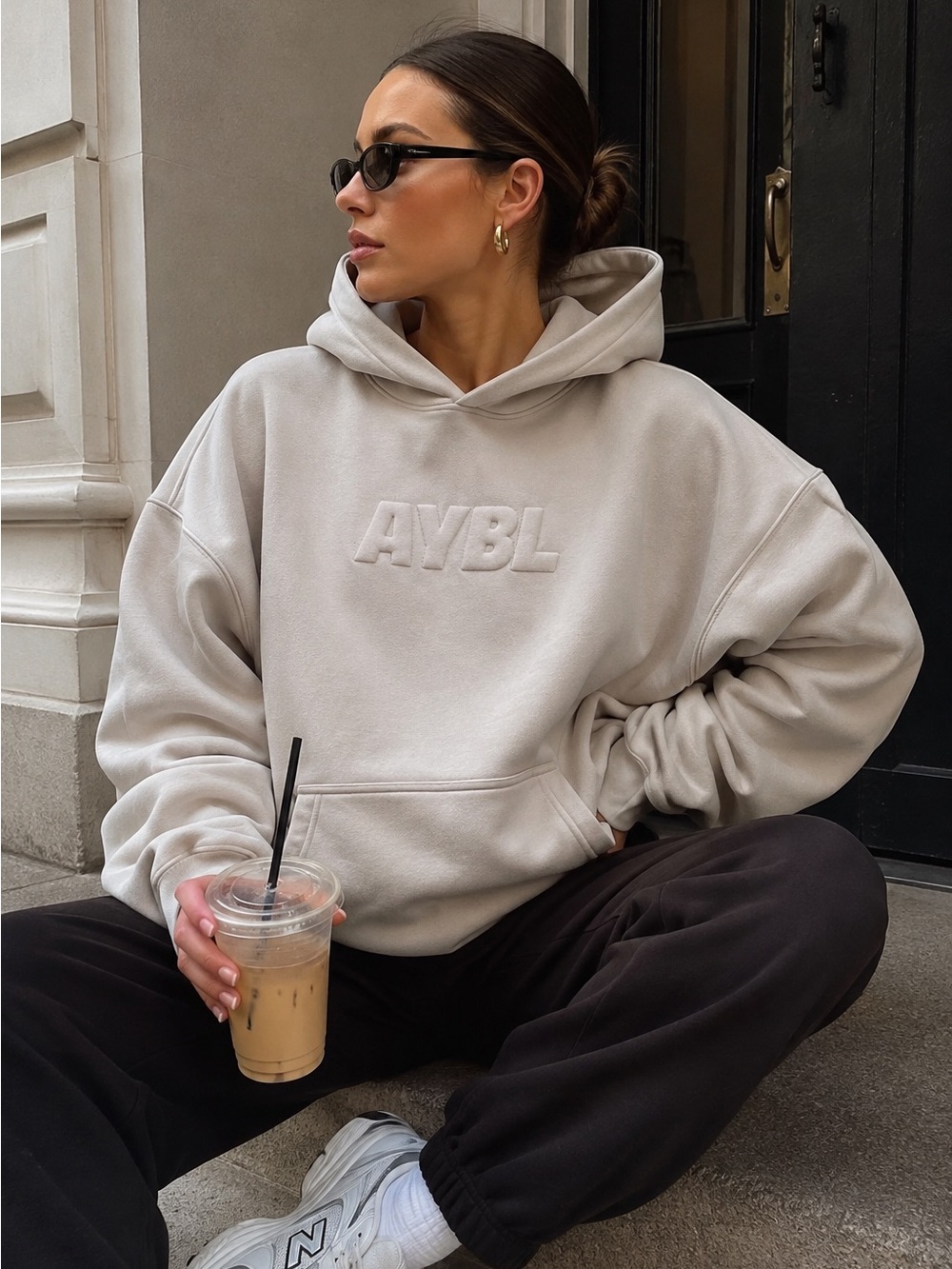 AYBL Classic Plush Oversized Hoodie Sand L
